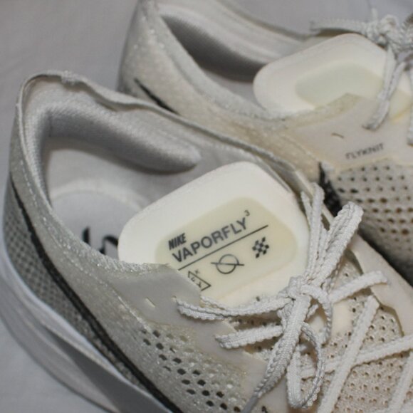 Nike ZoomX VaporFly 3 Running Shoes White/Particle Grey Metallic Men's Sz12.5 - Picture 4 of 16